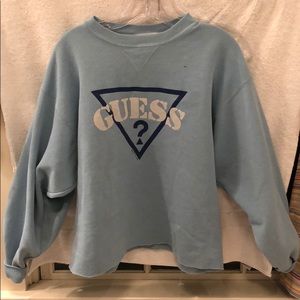 vintage baby blue guess crewneck